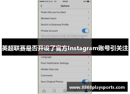 英超联赛是否开设了官方Instagram账号引关注